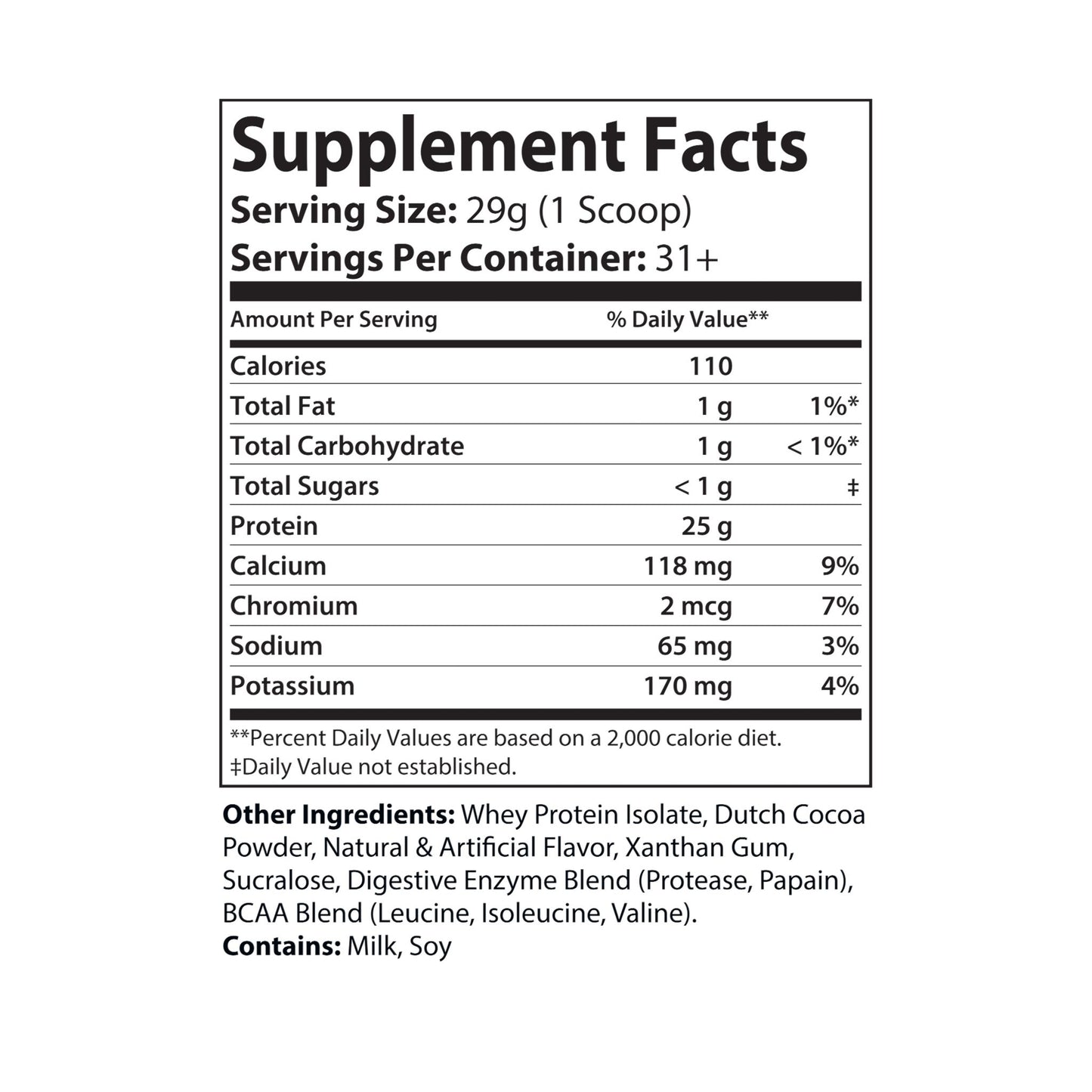 Whey Isolate Protein Chocolate
