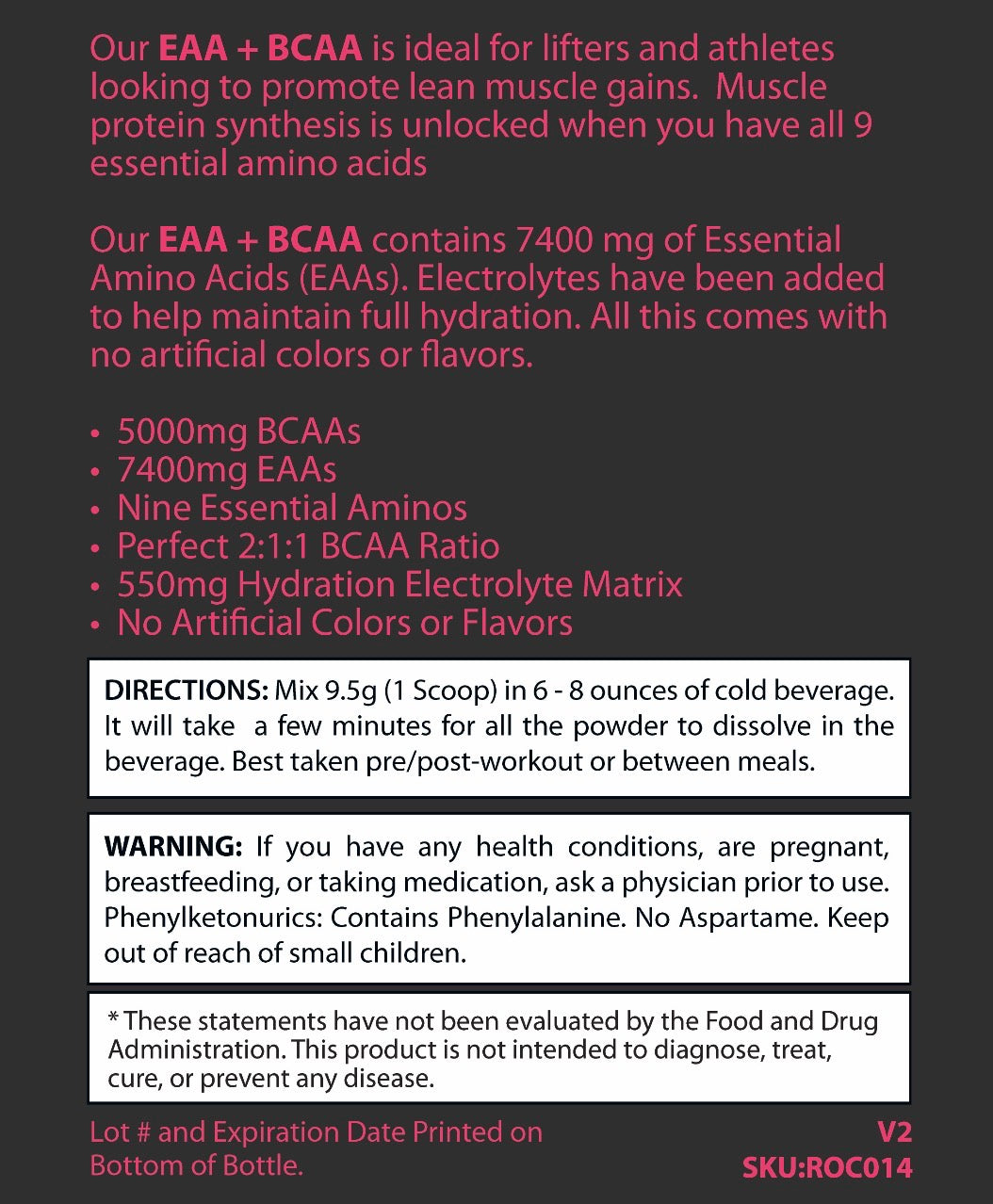 Strawberry bcaa eaa back