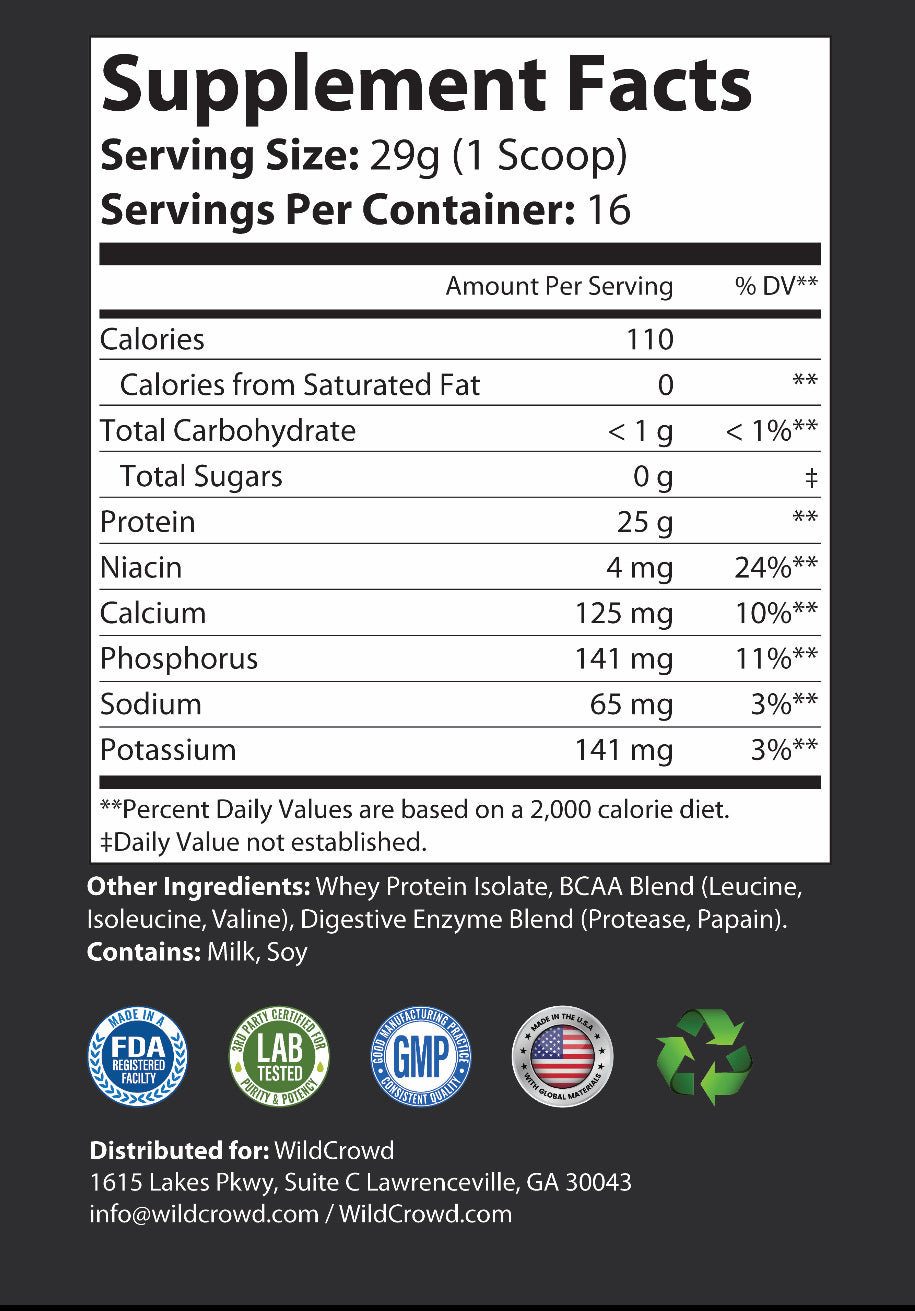 1lb Whey Armor Isolate Unflavored