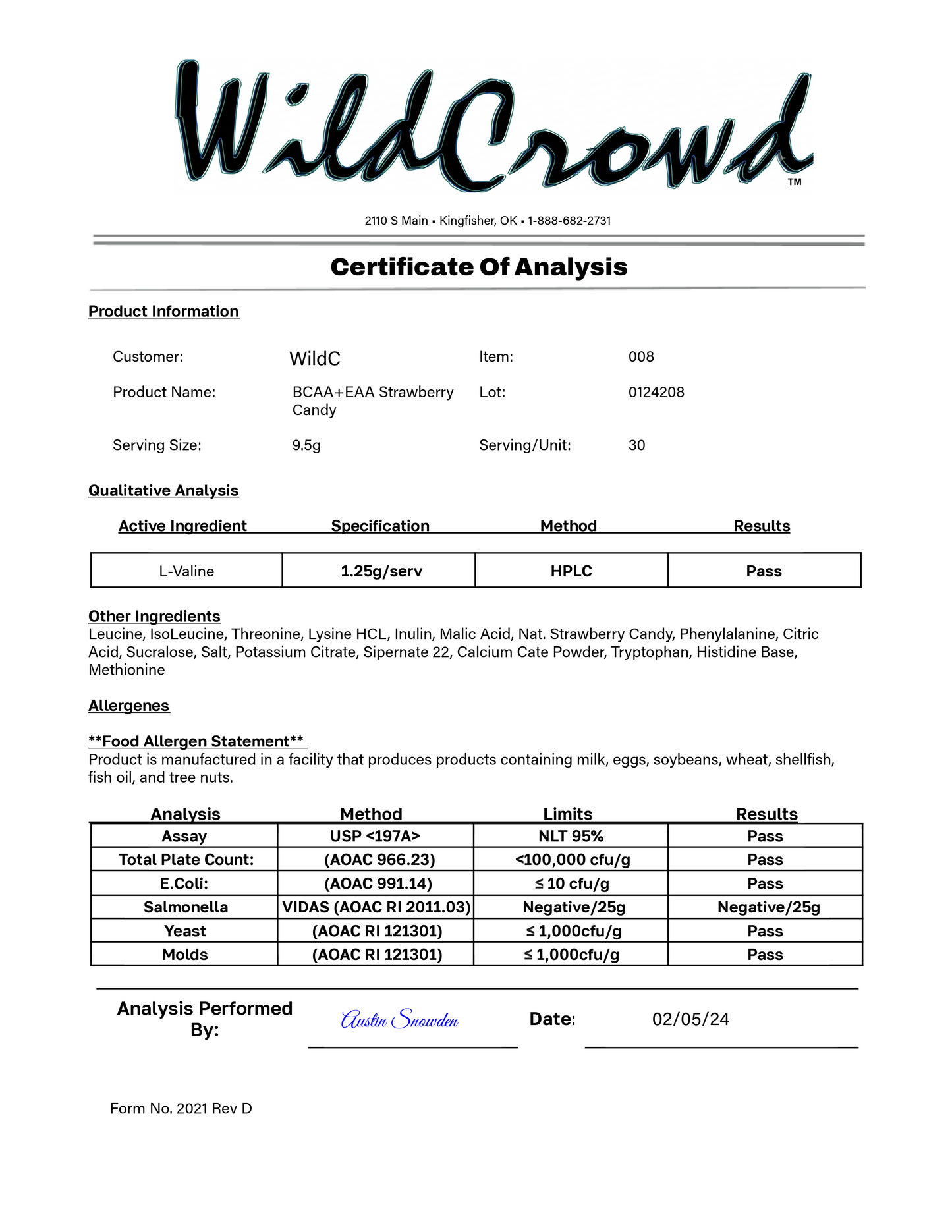 BCAA + EAA Powder – Strawberry Candy Electrolytes | Wildcrowd
